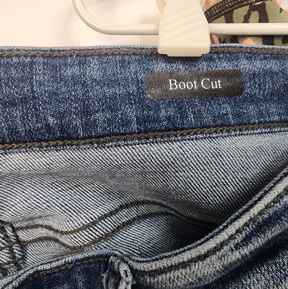 Judy Blue Bootcut Stretch Denim Jeans Distressed Size 11/30 - Picture 3 of 10